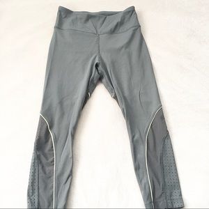 Olive high waisted mesh cut out workout leggings